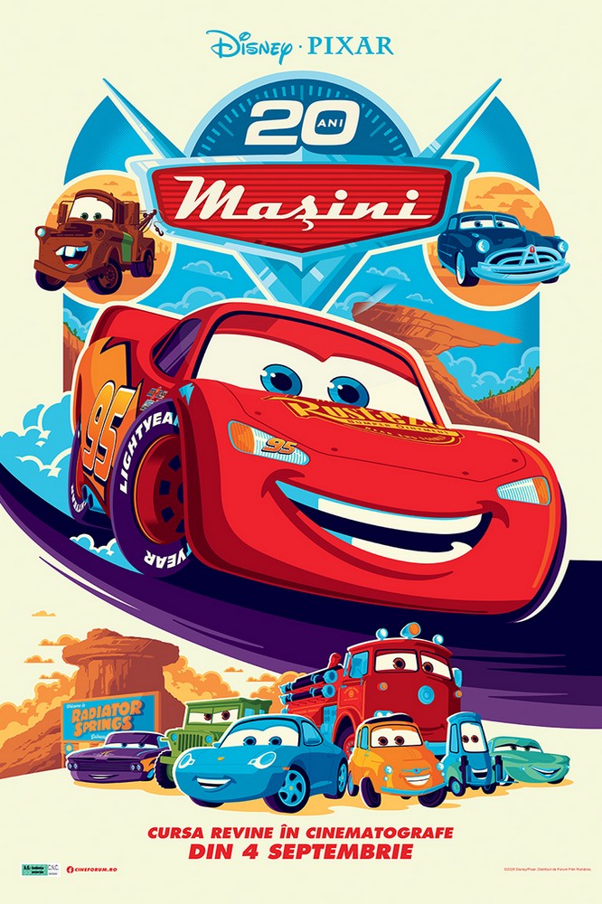Afis 2D Mașini - dublat (Cars)