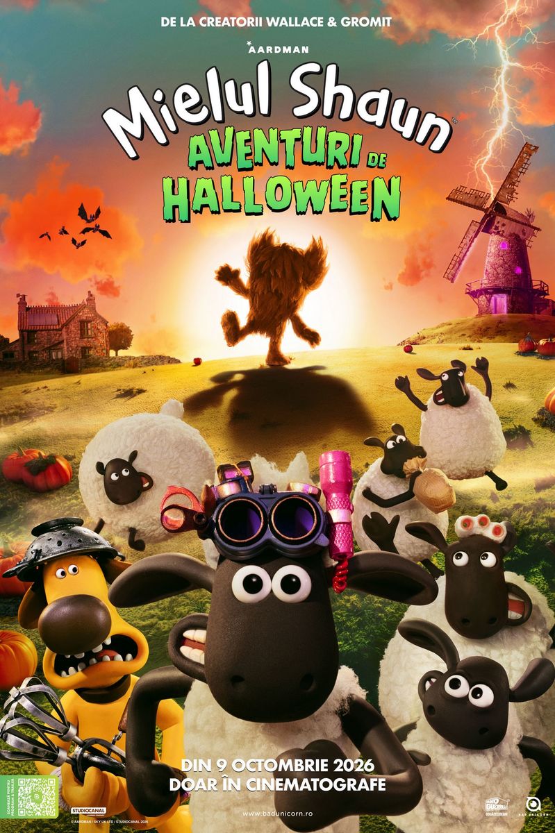Afis 2D Mielul Shaun - Aventuri de Halloween - dublat (Shaun the Sheep: The Beast of Mossy Bottom)